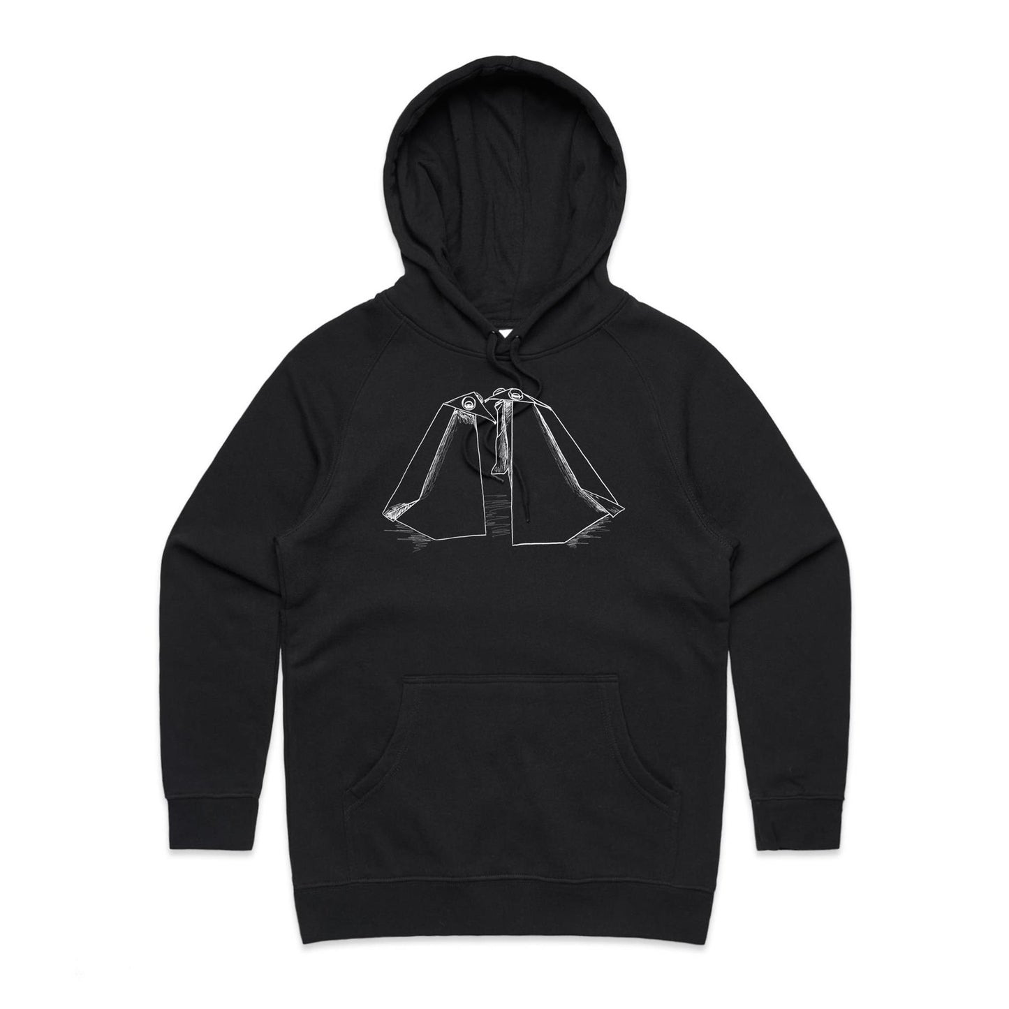 women’s hoodie origami penguin pals