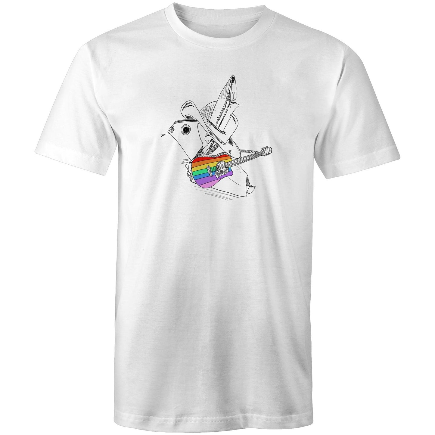 men’s tee origami rainbow cowboy
