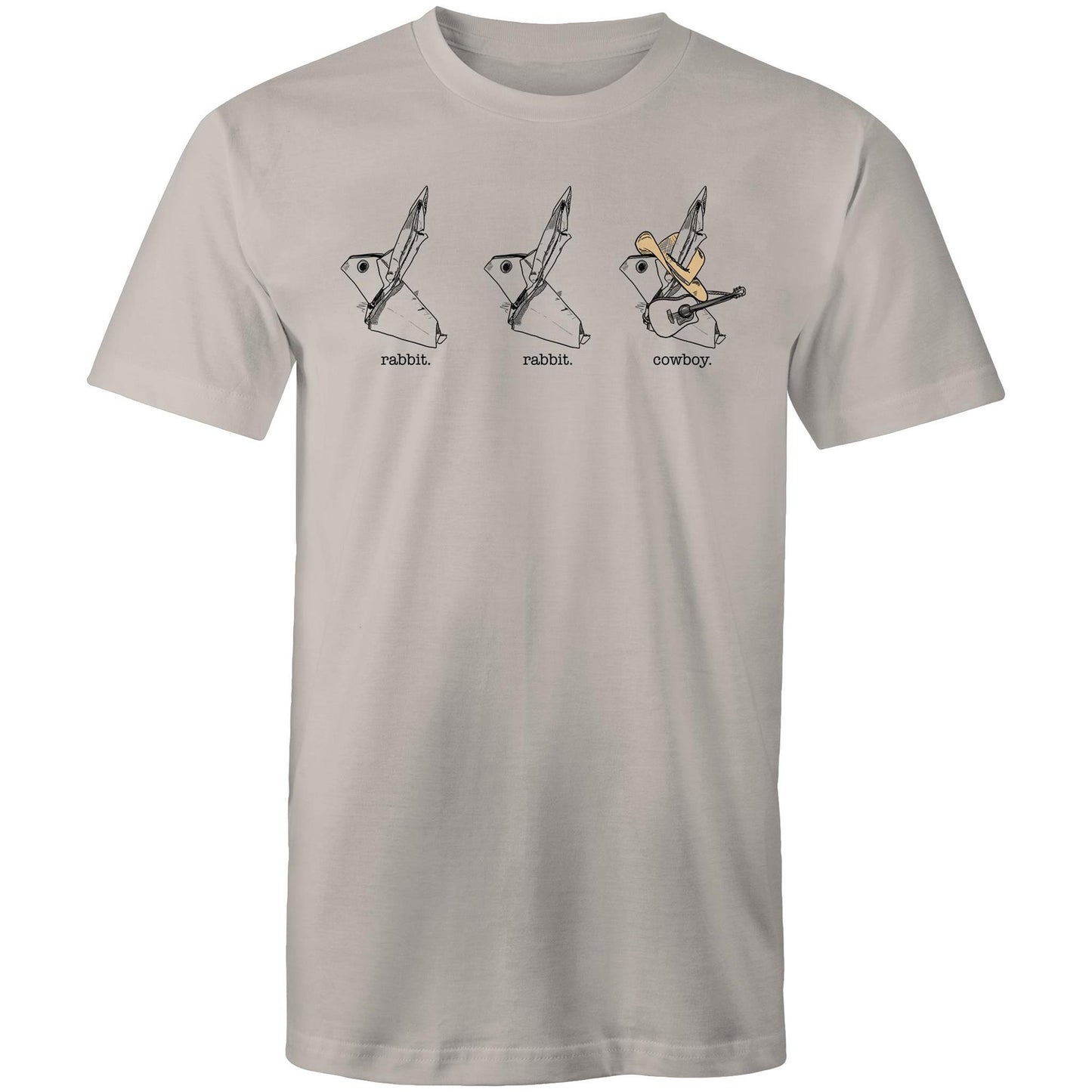 men’s tee origami rabbit rabbit cowboy