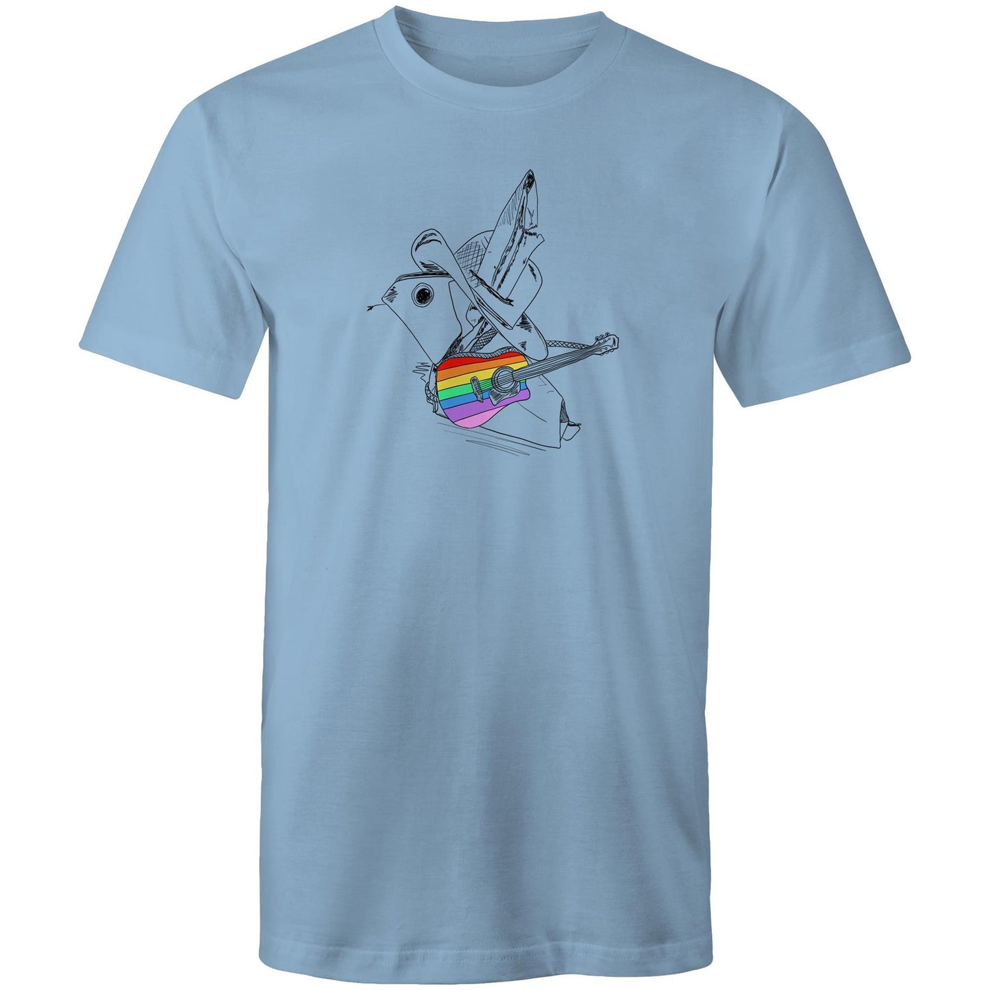 men’s tee origami rainbow cowboy