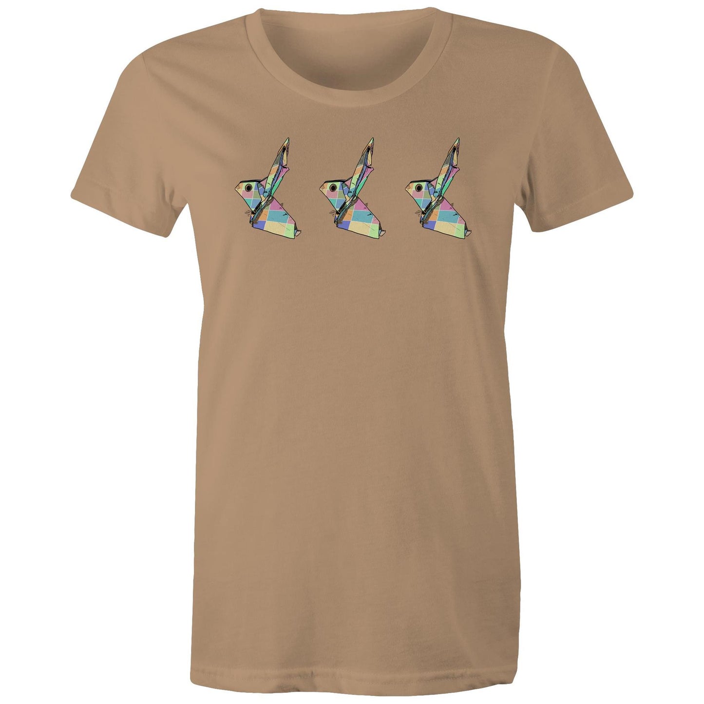 women’s tee origami patchwork rabbits