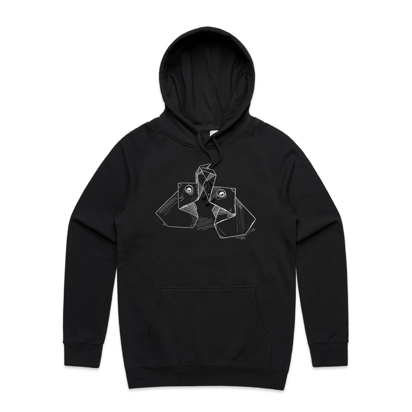 men’s hoodie the origami elephants
