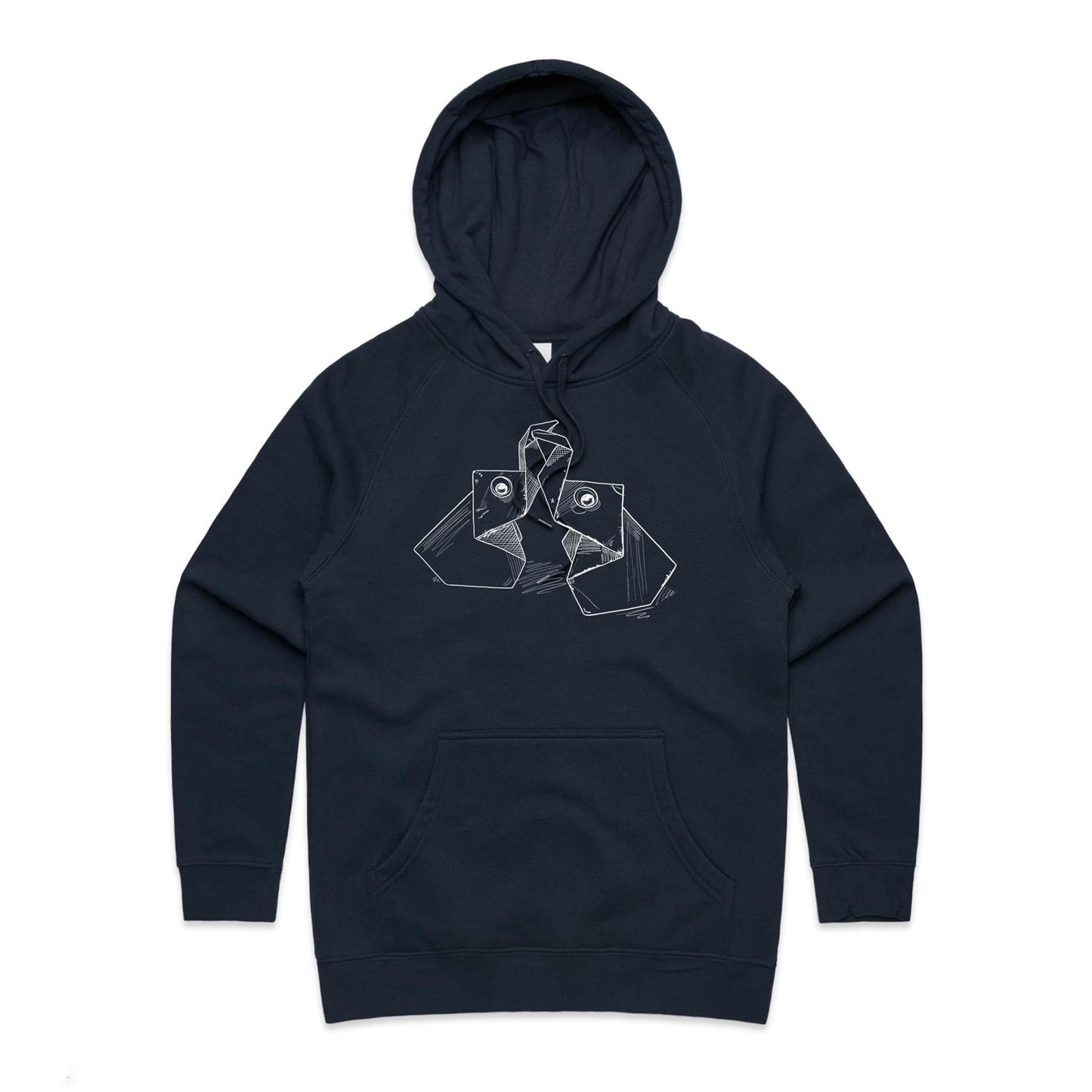 women’s hoodie the origami elephants