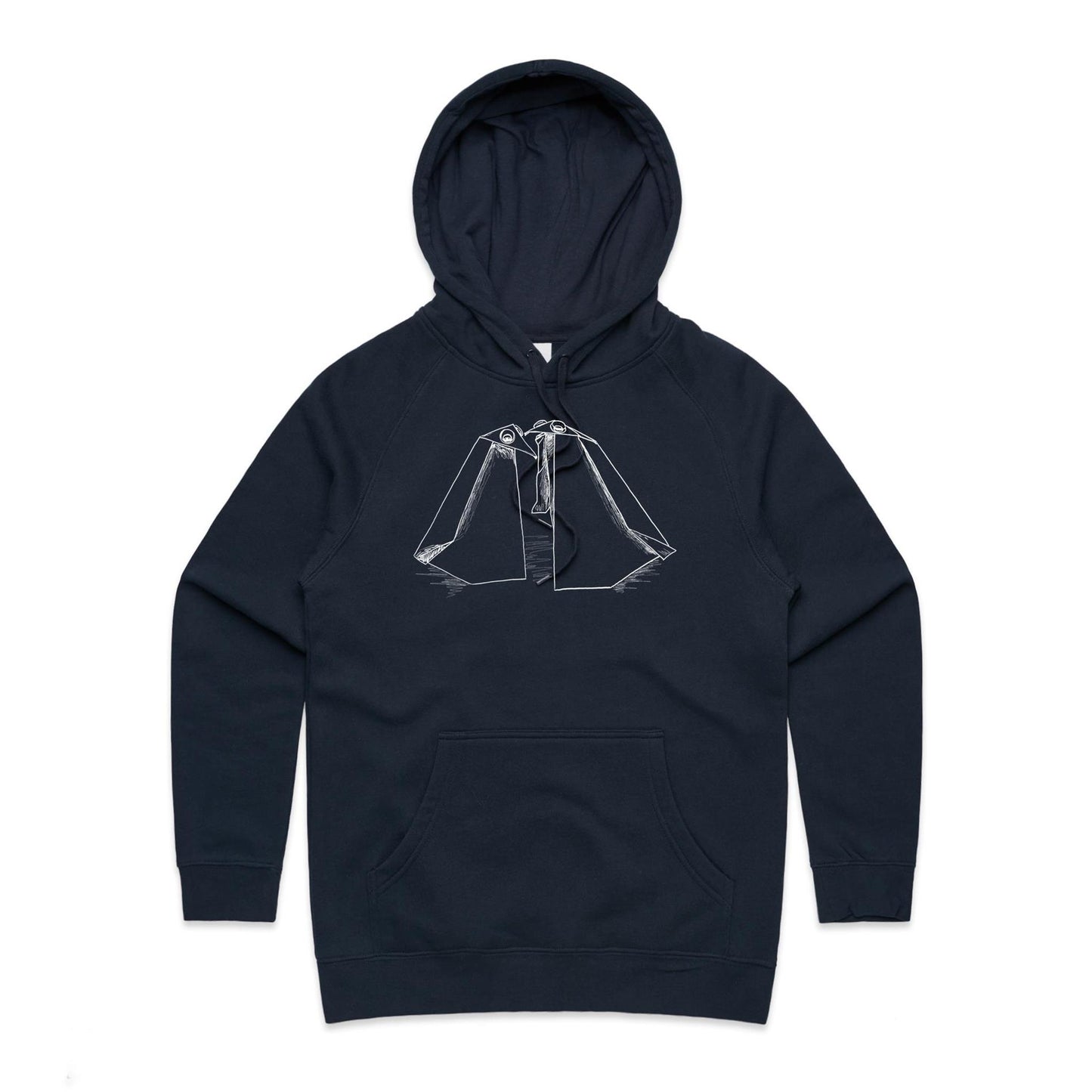 women’s hoodie origami penguin pals