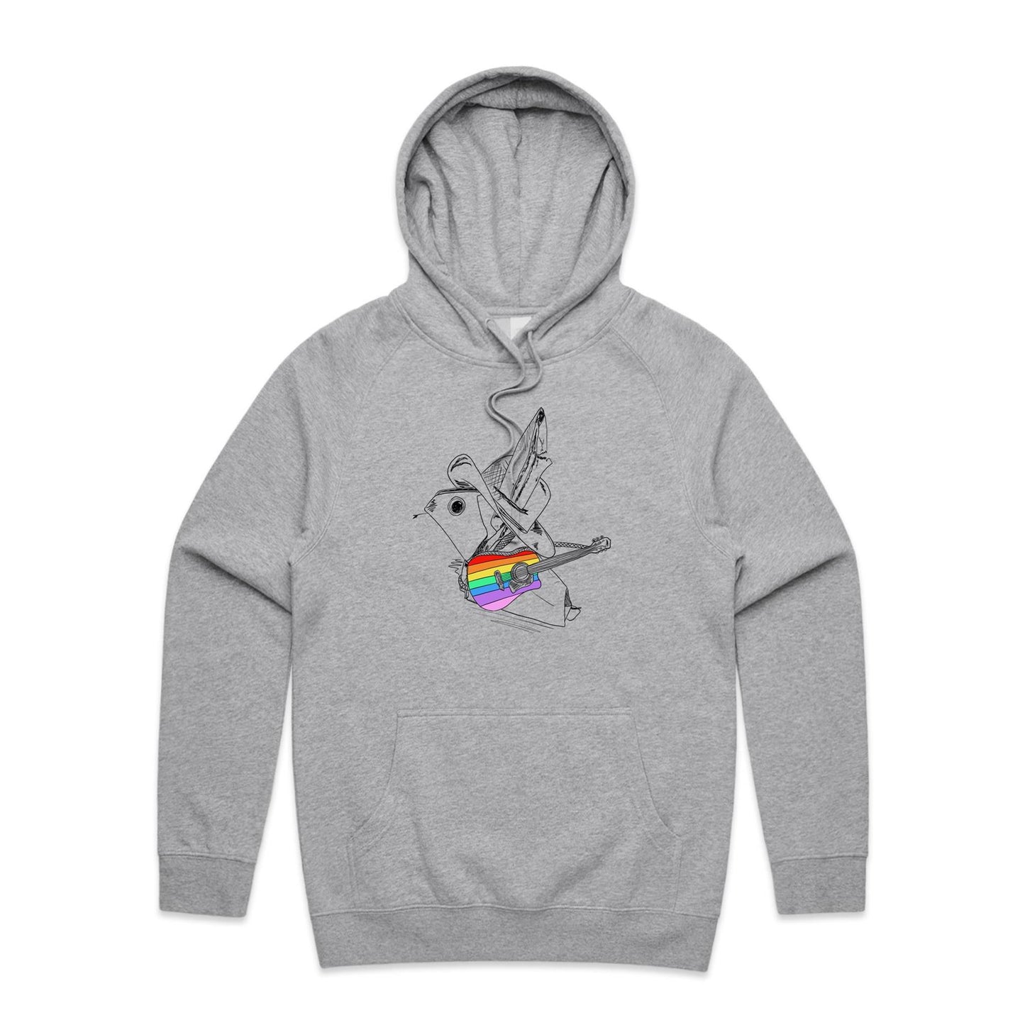 men’s hoodie origami rainbow cowboy