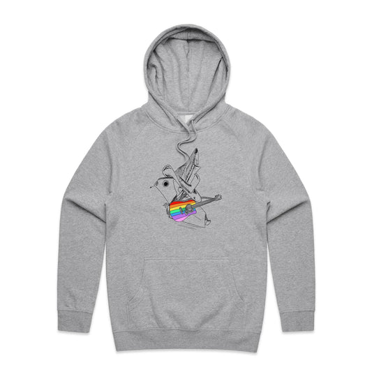 men’s hoodie origami rainbow cowboy