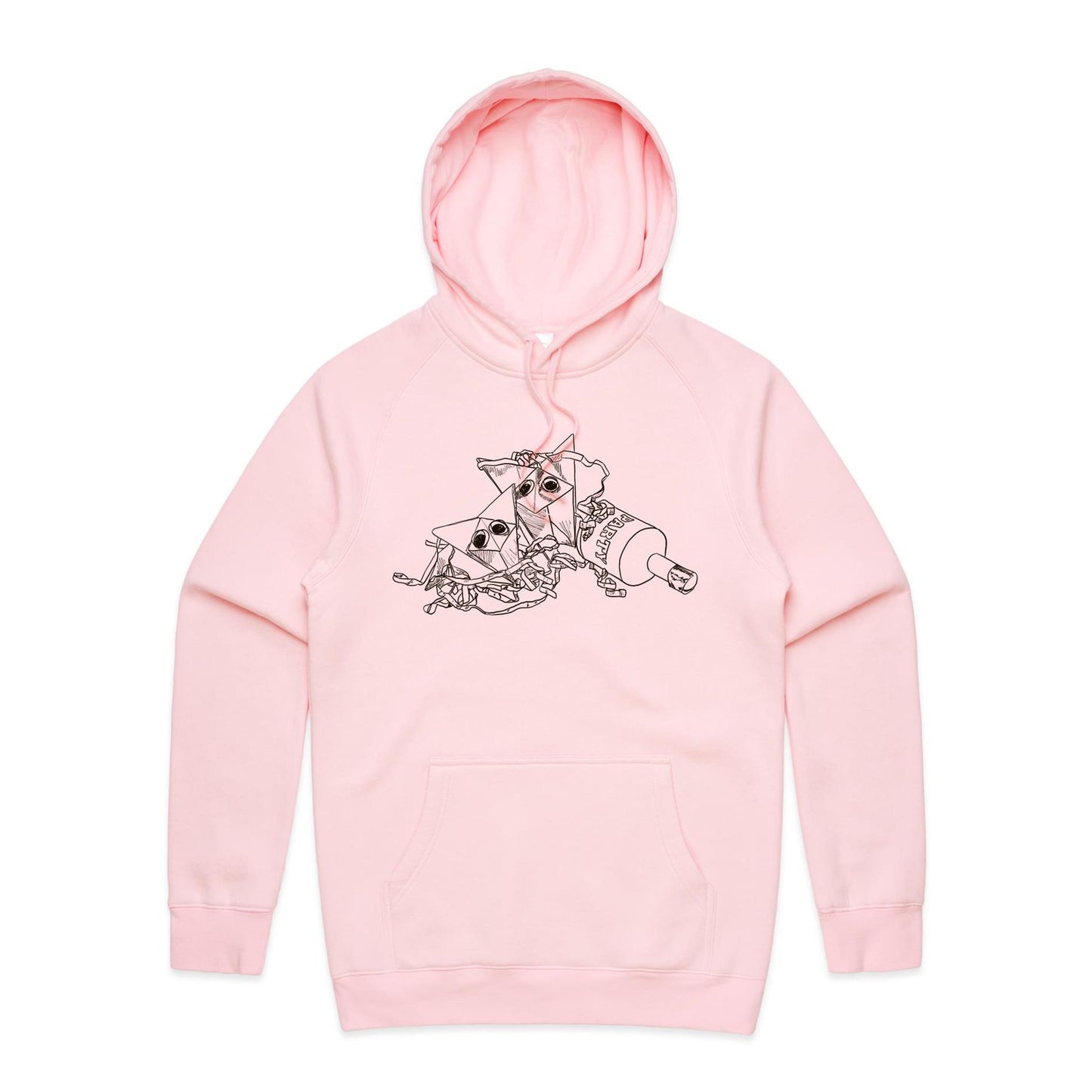 men’s hoodie origami fox party
