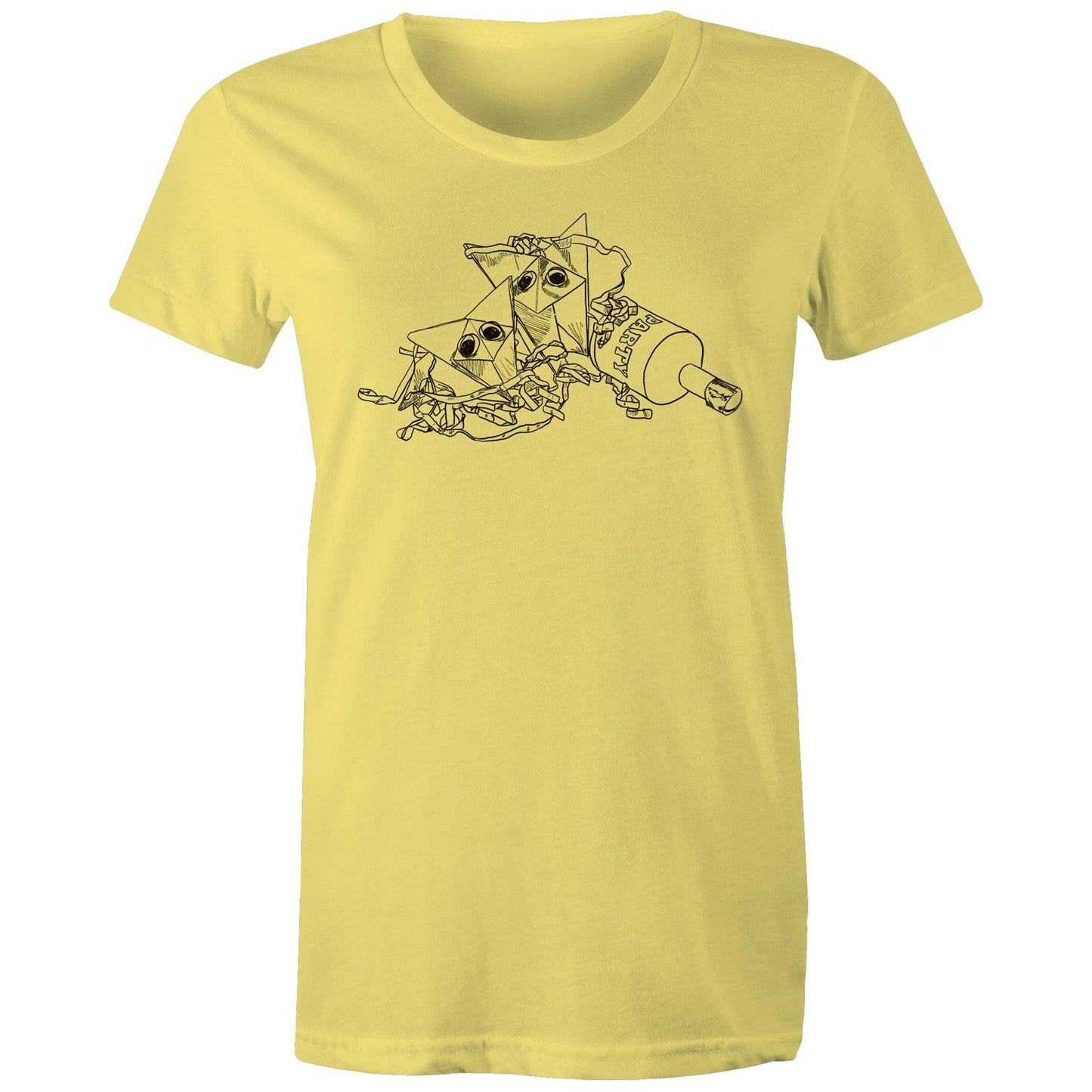 women’s tee origami fox party