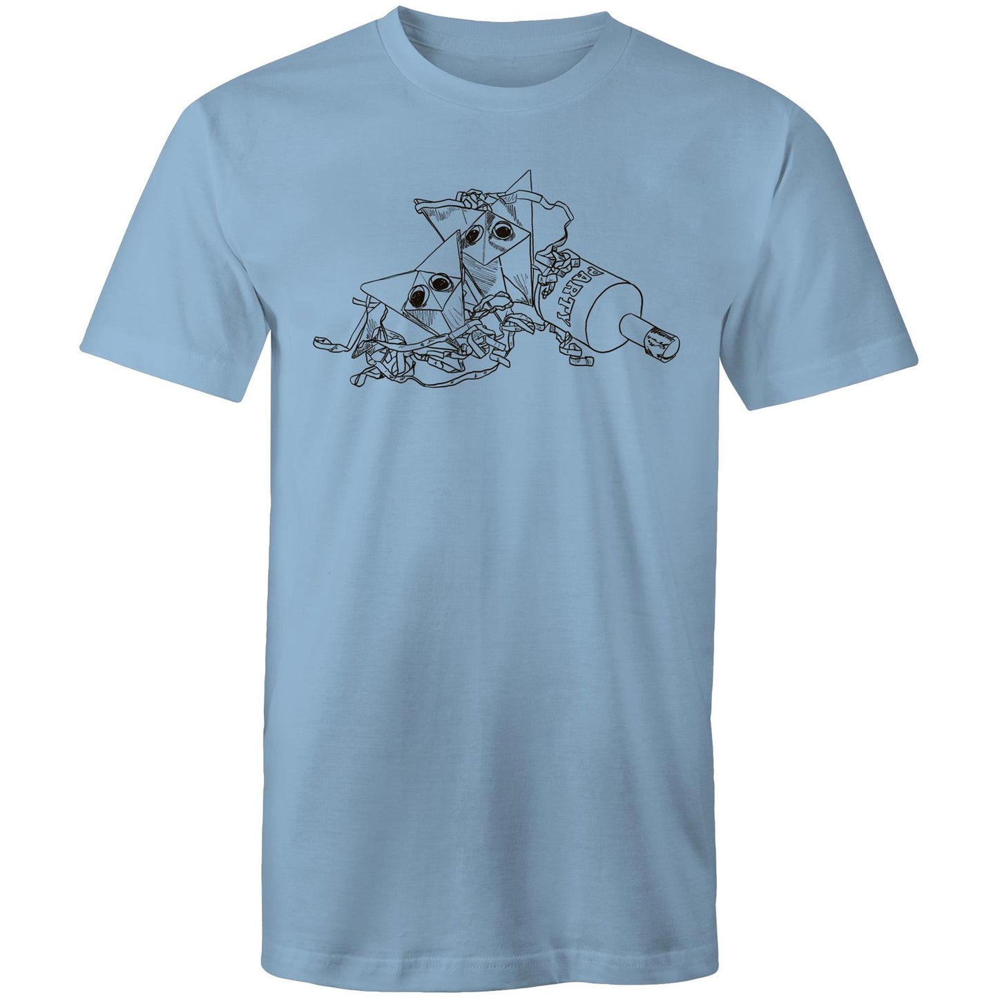 men’s tee origami fox party