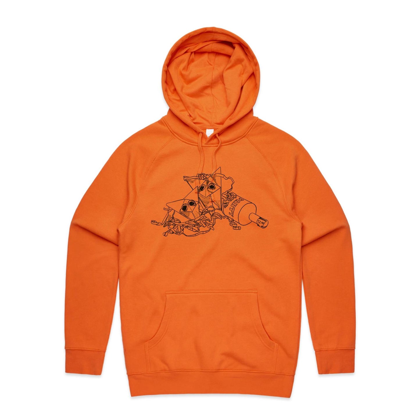 men’s hoodie origami fox party