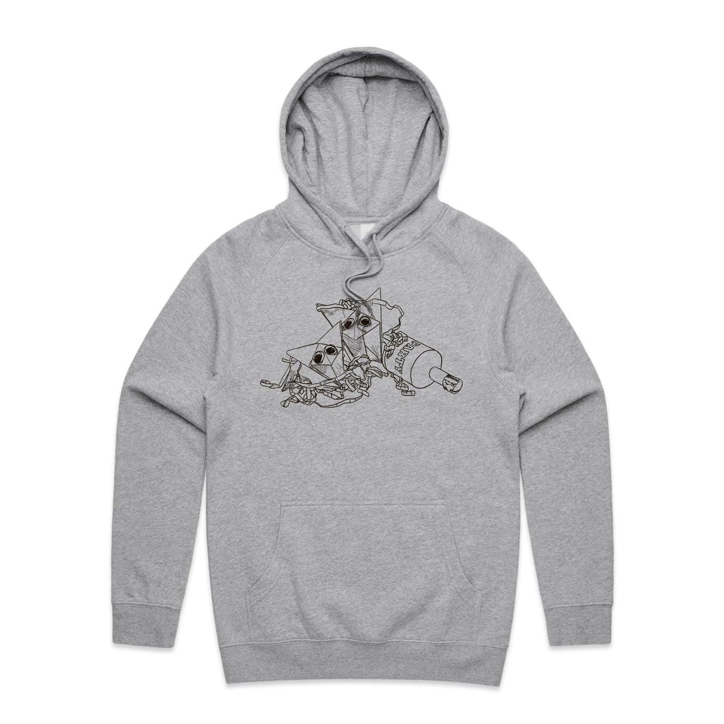 men’s hoodie origami fox party