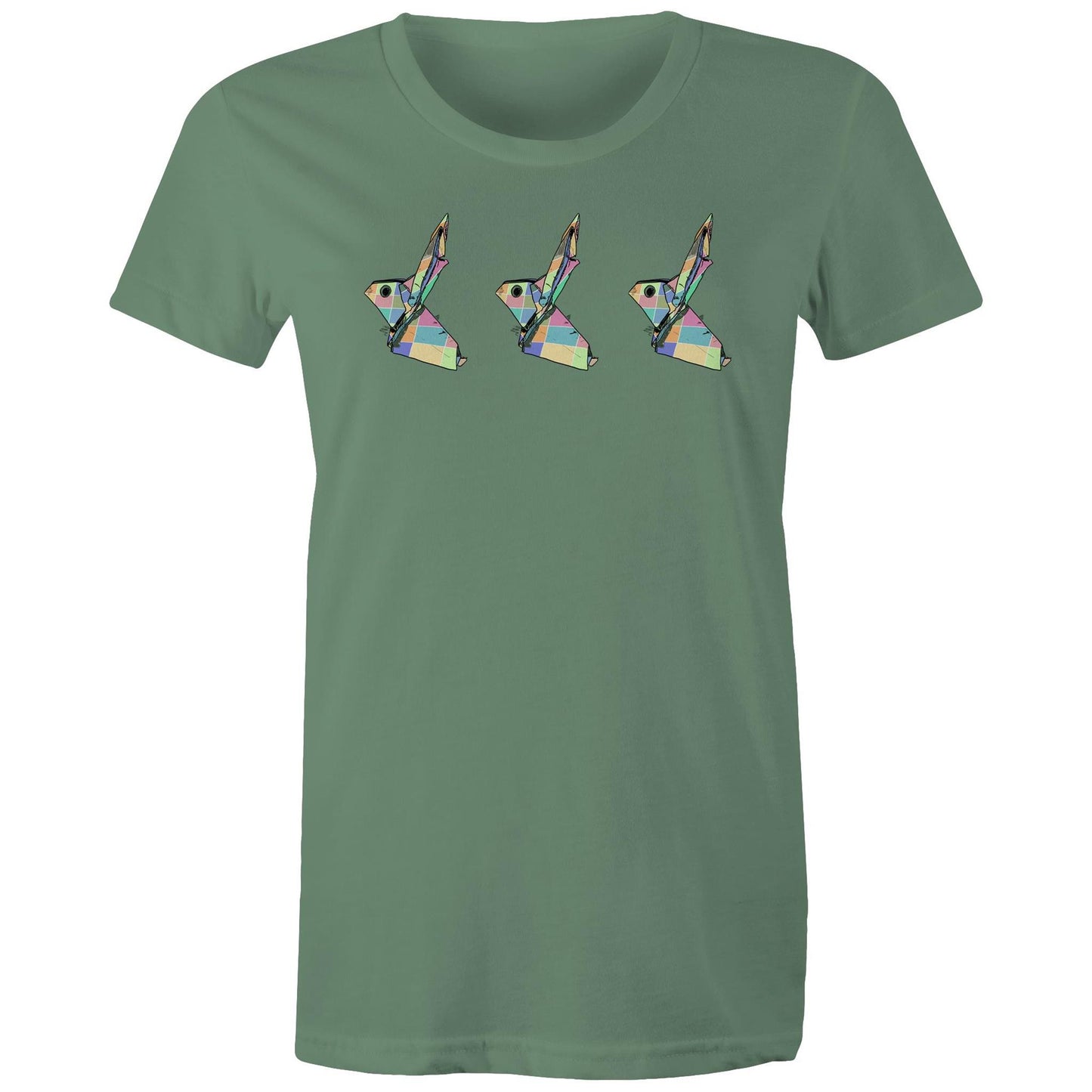 women’s tee origami patchwork rabbits