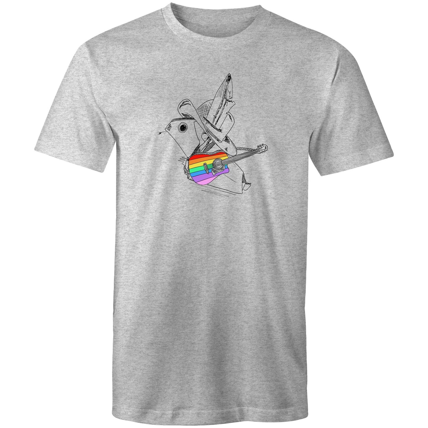 men’s tee origami rainbow cowboy