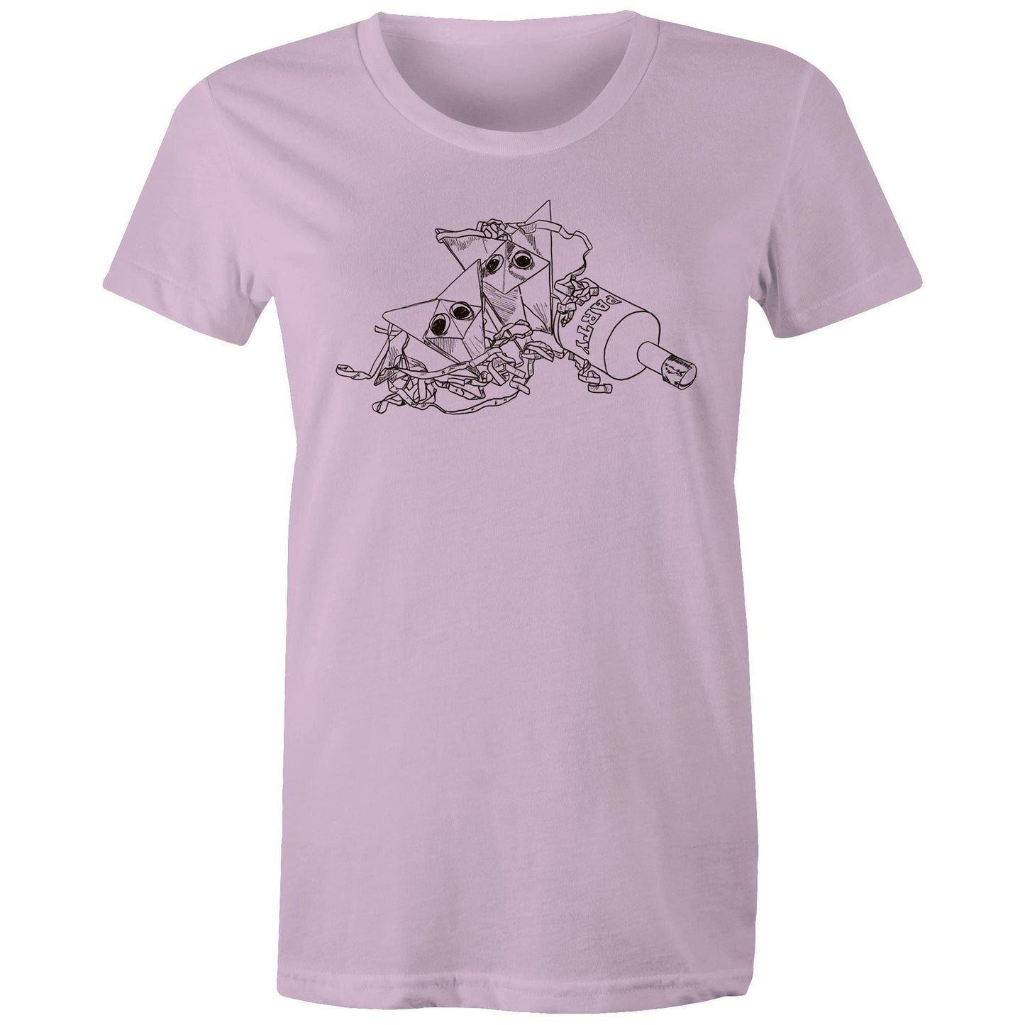 women’s tee origami fox party