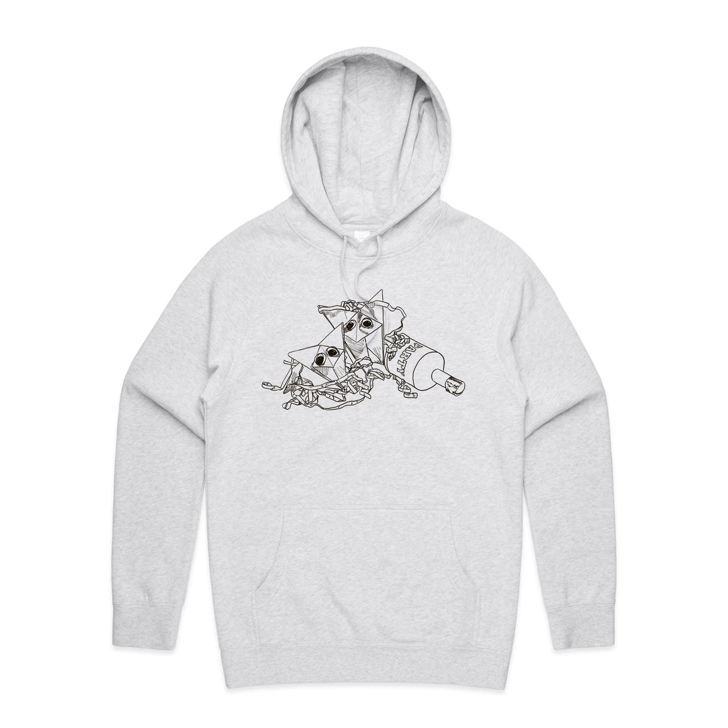 men’s hoodie origami fox party