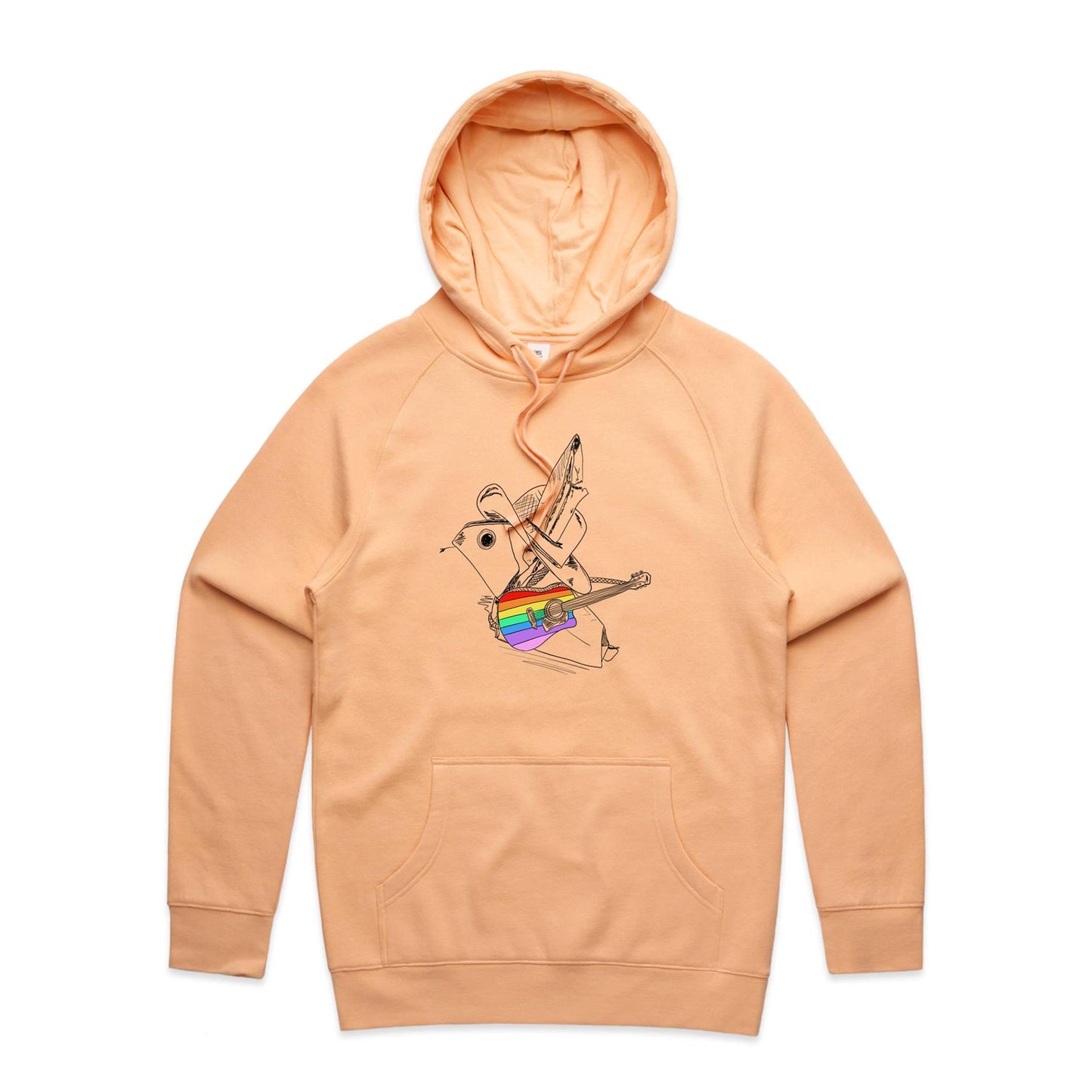 men’s hoodie origami rainbow cowboy