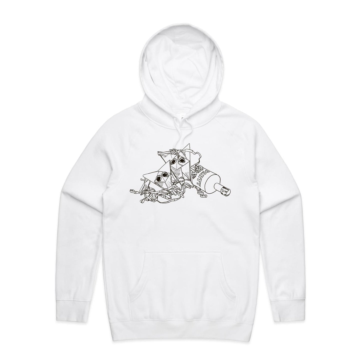 men’s hoodie origami fox party