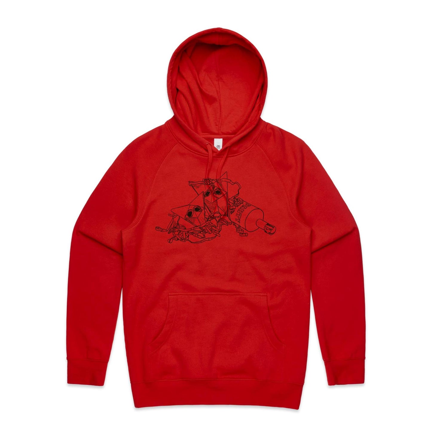 men’s hoodie origami fox party