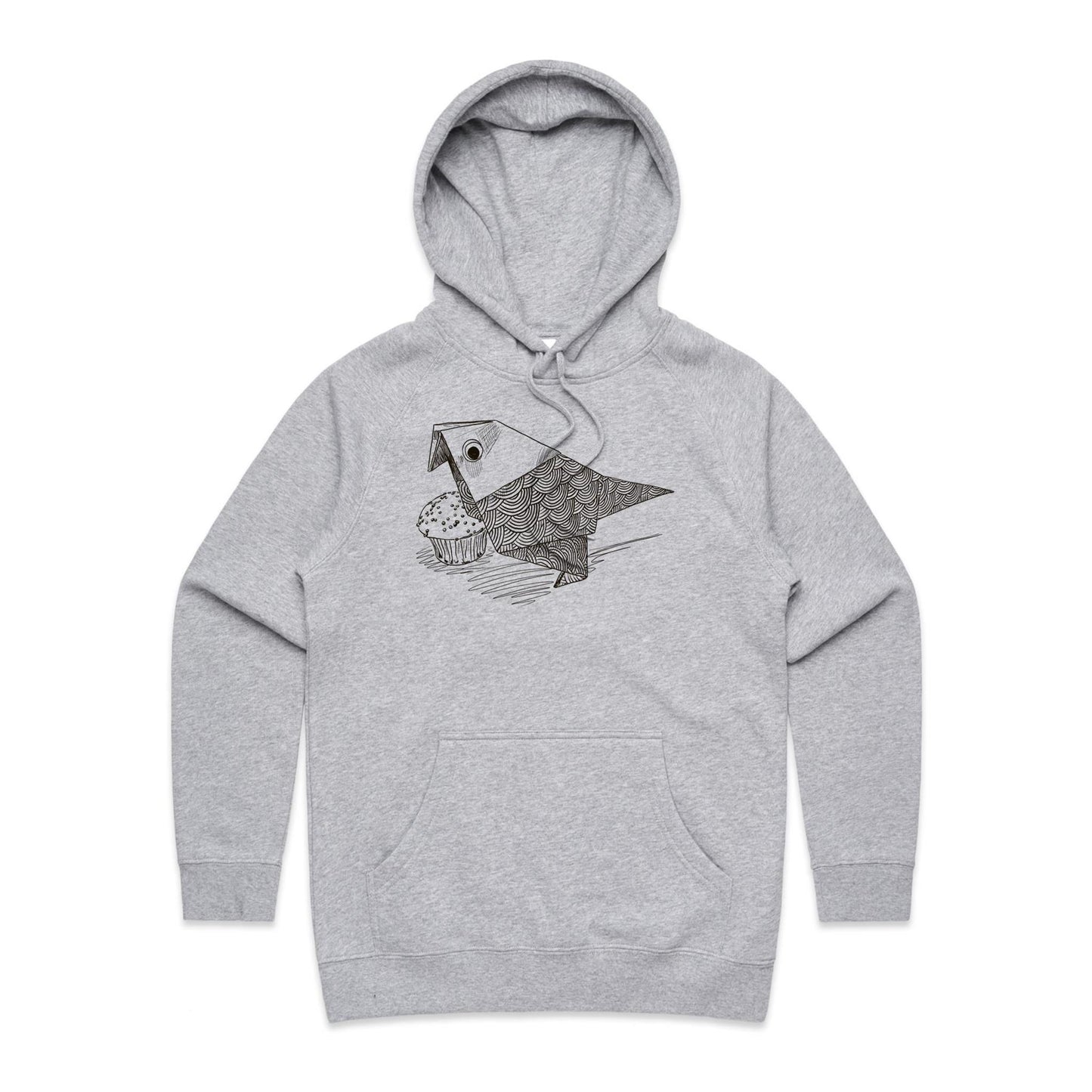 women’s hoodie origami bird with cake