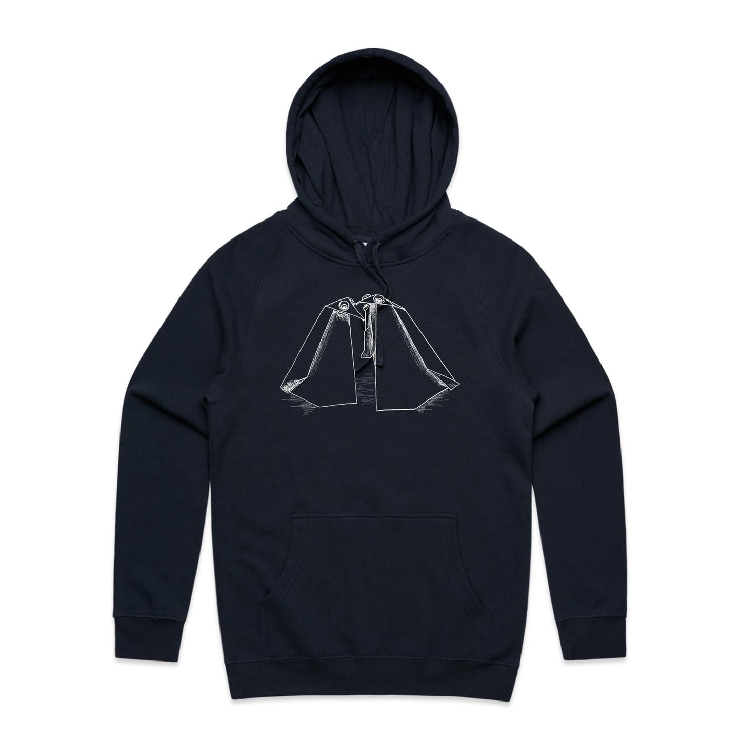 men’s hoodie origami penguin pals