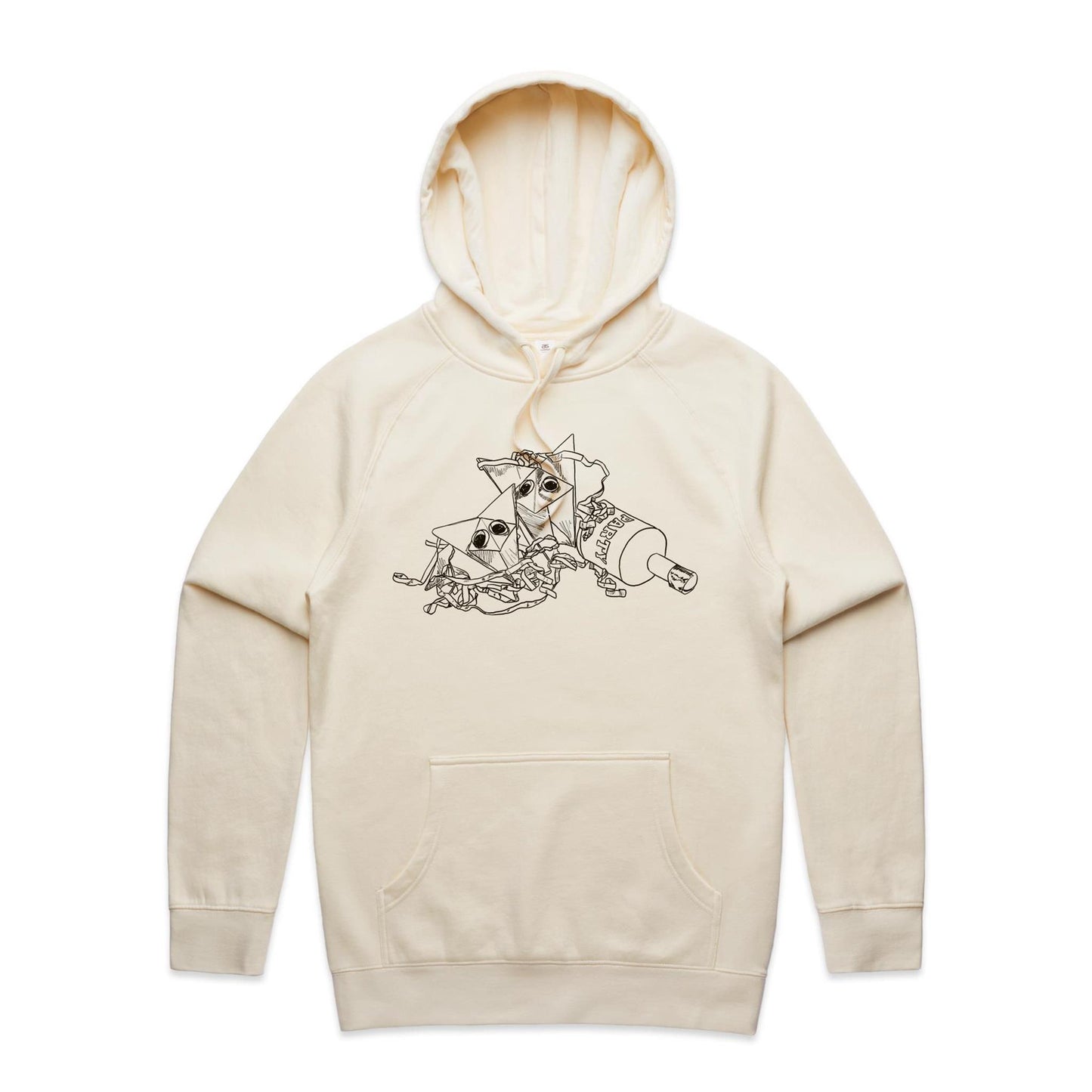 men’s hoodie origami fox party