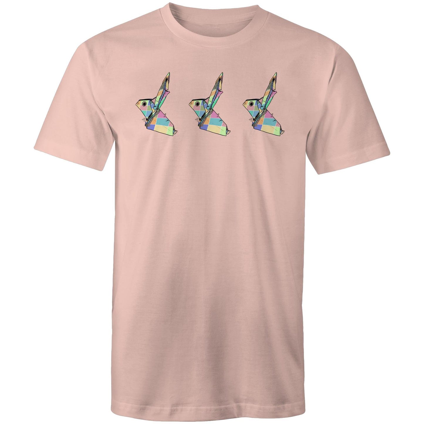men’s tee origami patchwork rabbits