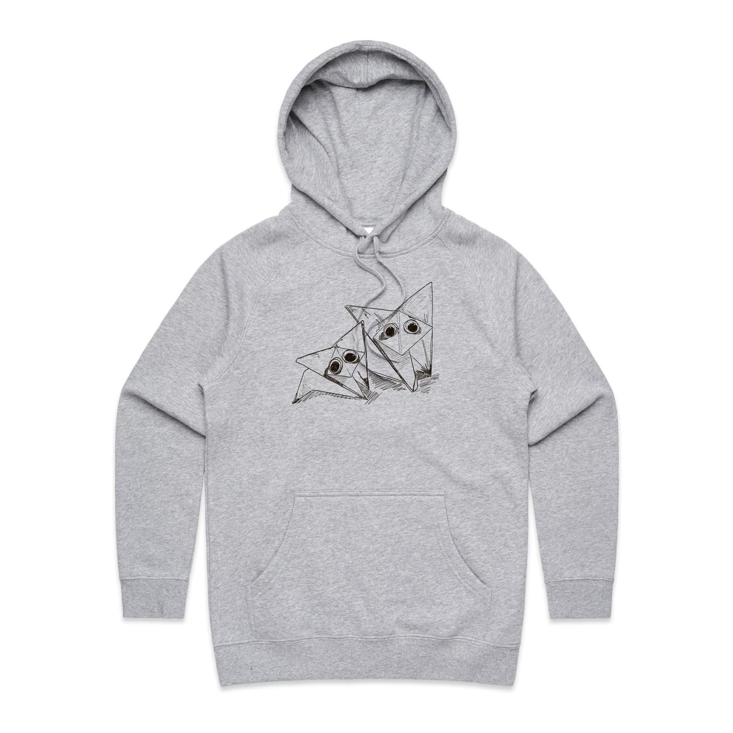 women’s hoodie origami fox friends