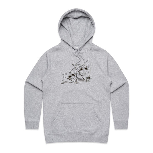 women’s hoodie origami fox friends