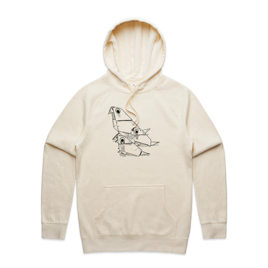 men’s hoodie origami bird family