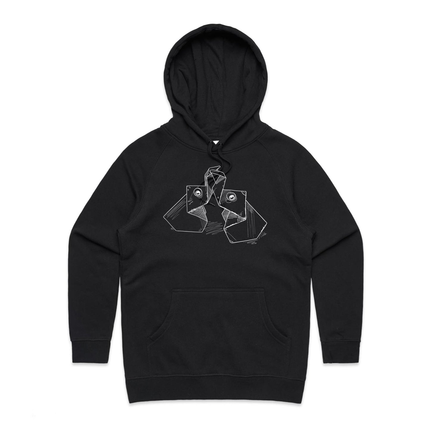 women’s hoodie the origami elephants