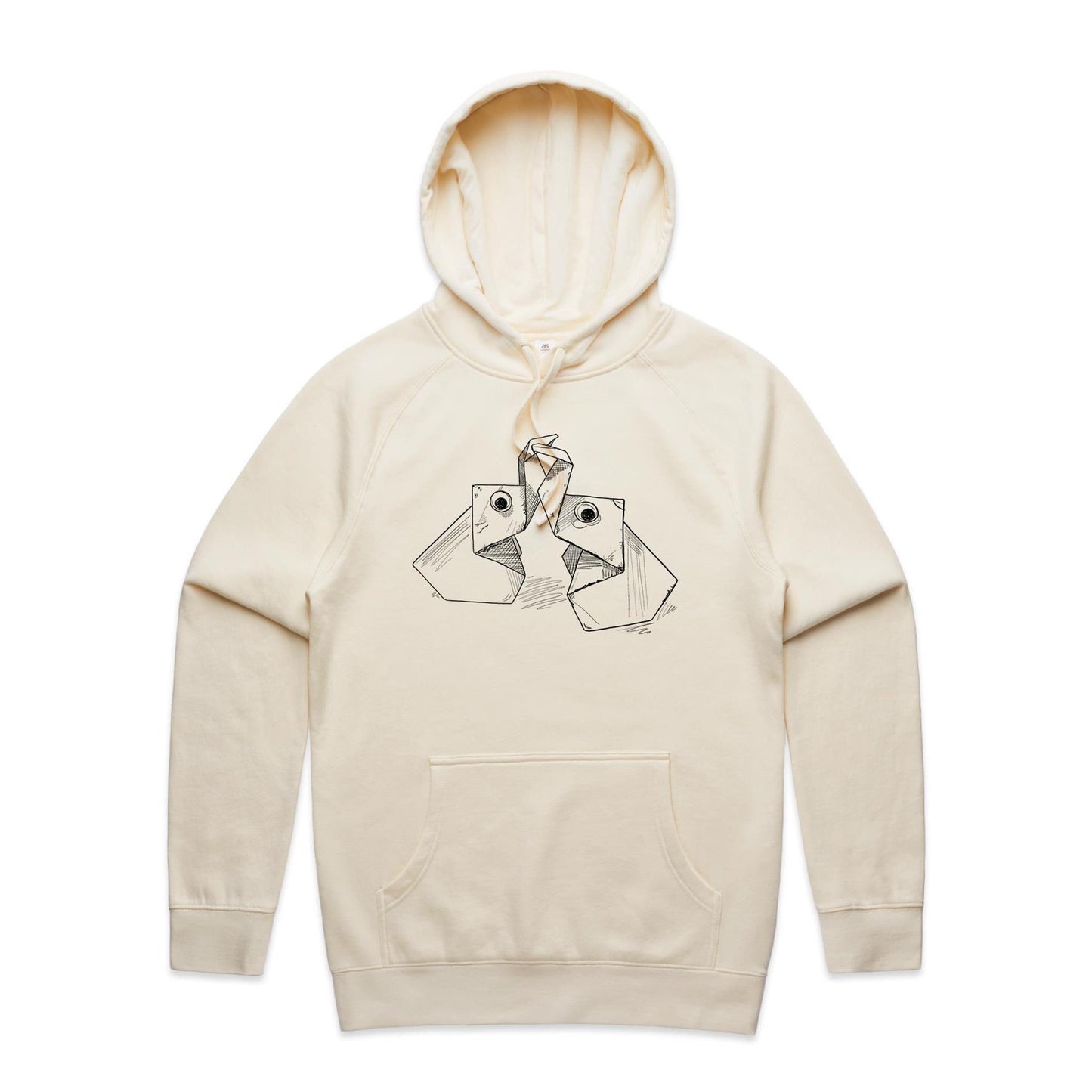 men’s hoodie the origami elephants