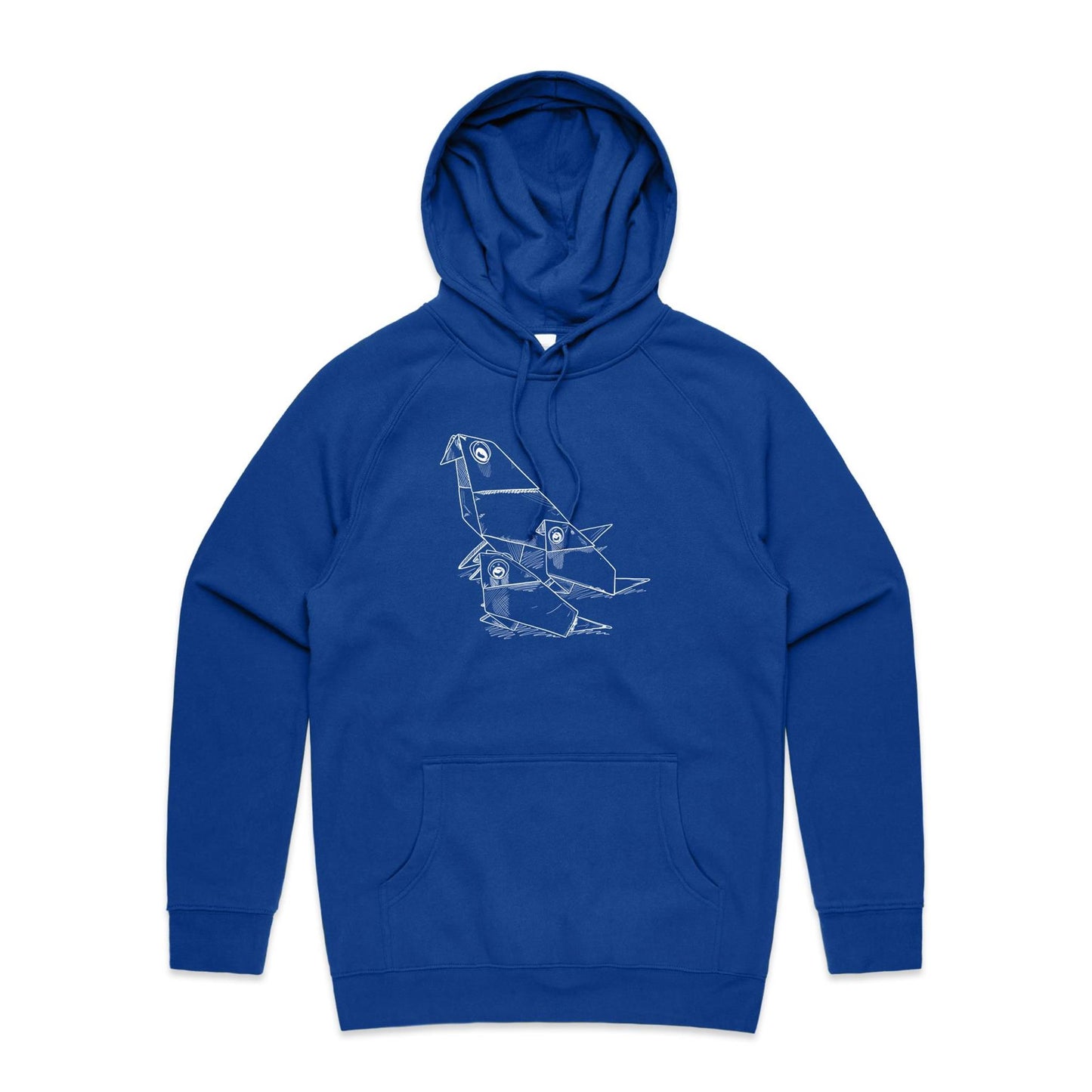 men’s hoodie origami bird family