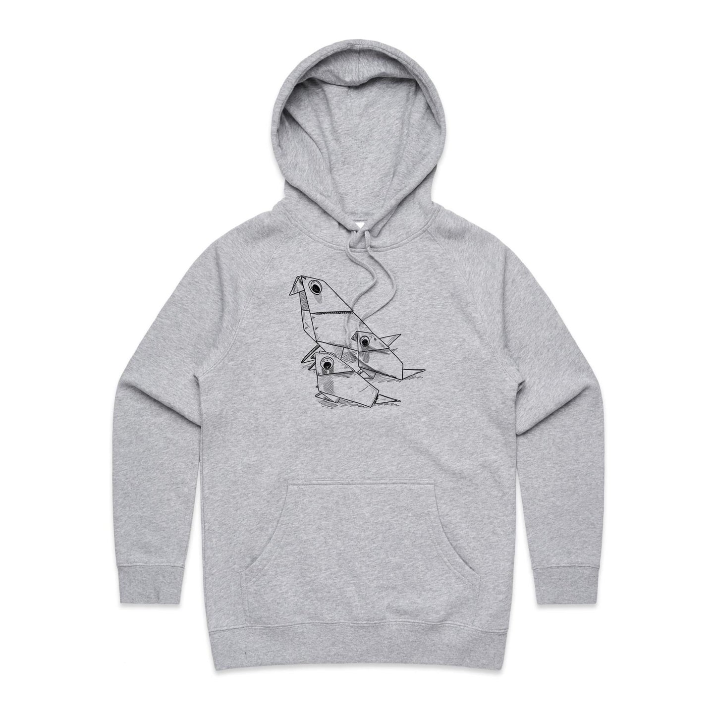 women’s hoodie origami bird family