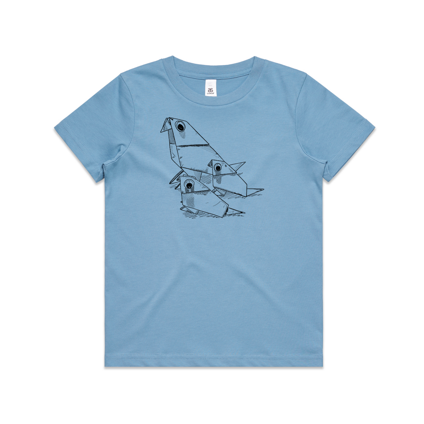 kids tee bird family