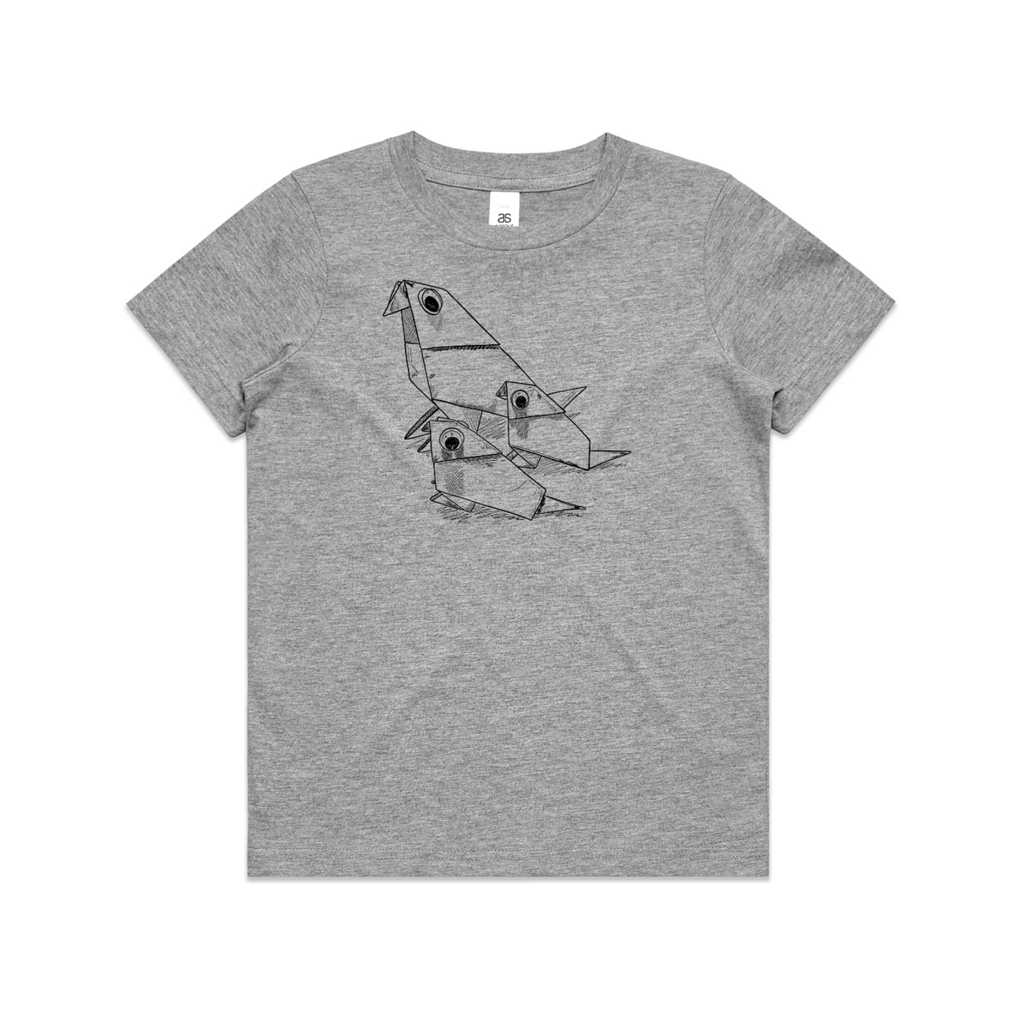 kids tee bird family