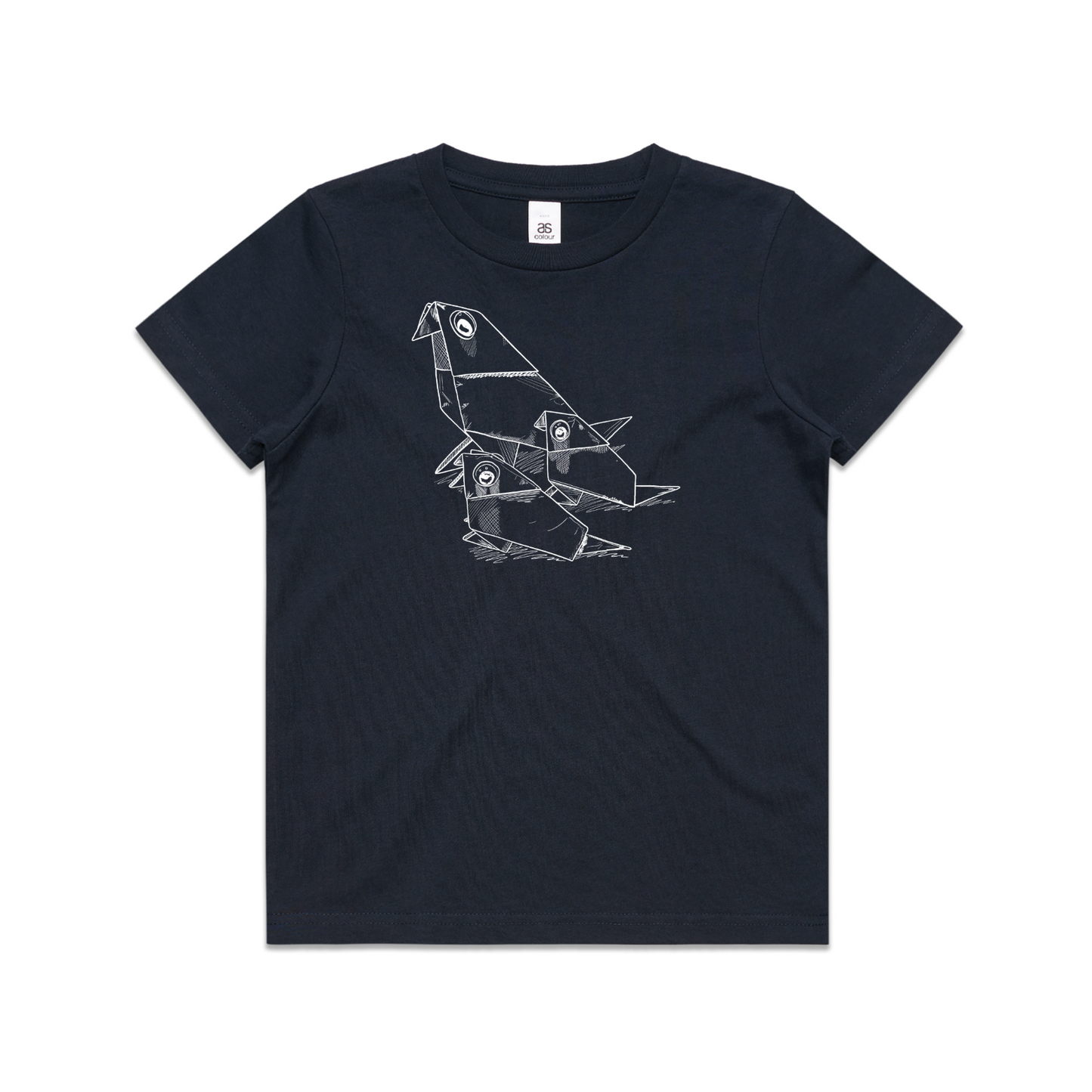 kids tee bird family
