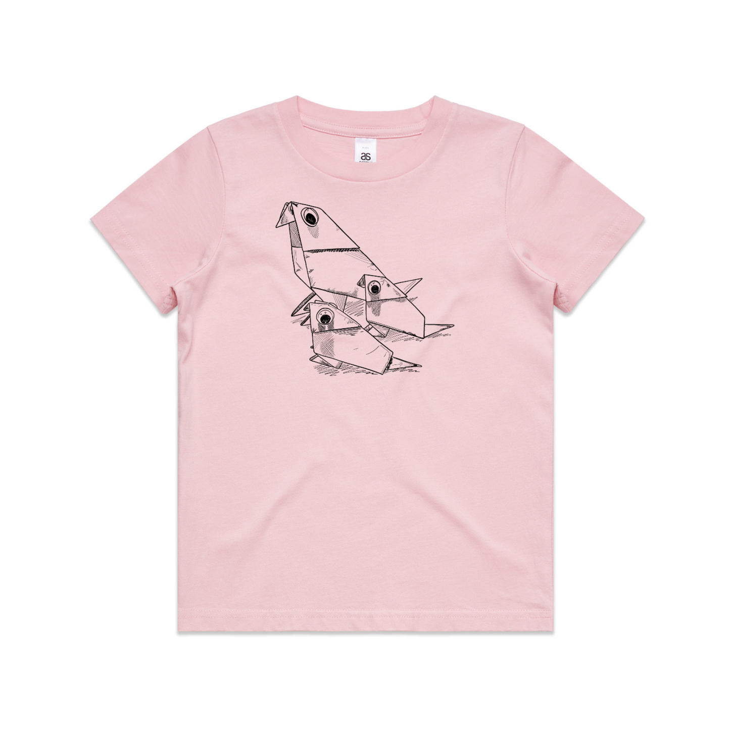 kids tee bird family