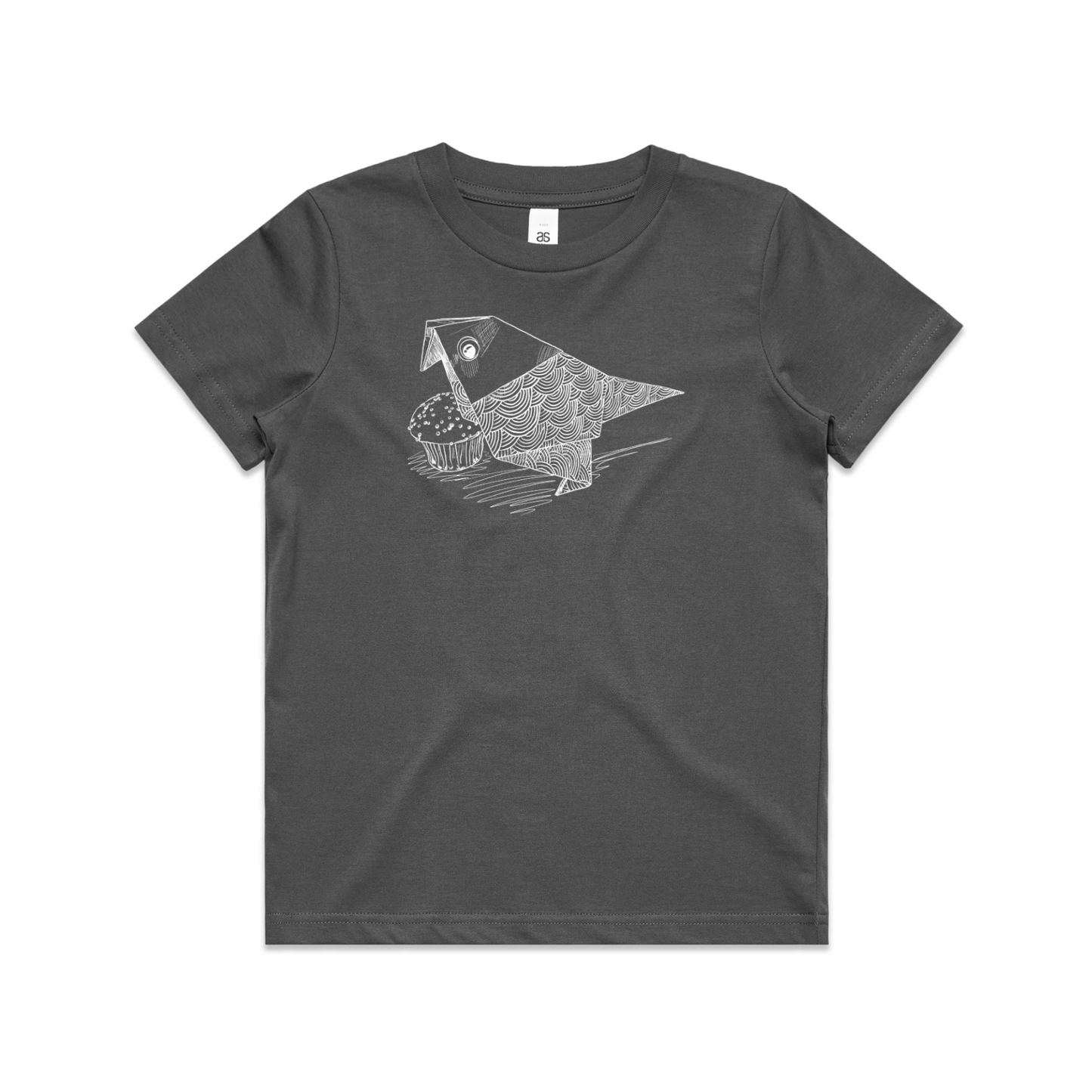 kids tee bird with cake