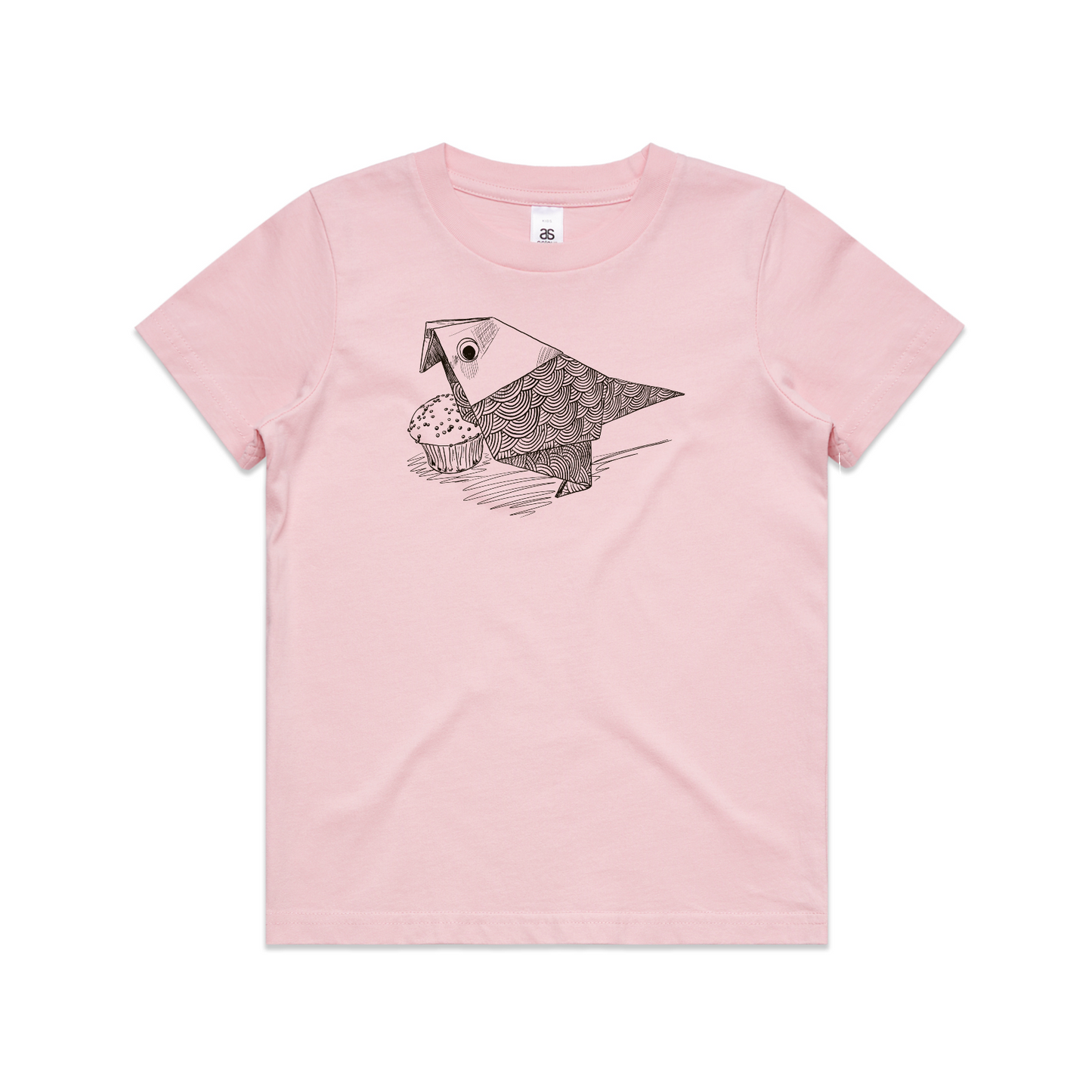 kids tee bird with cake