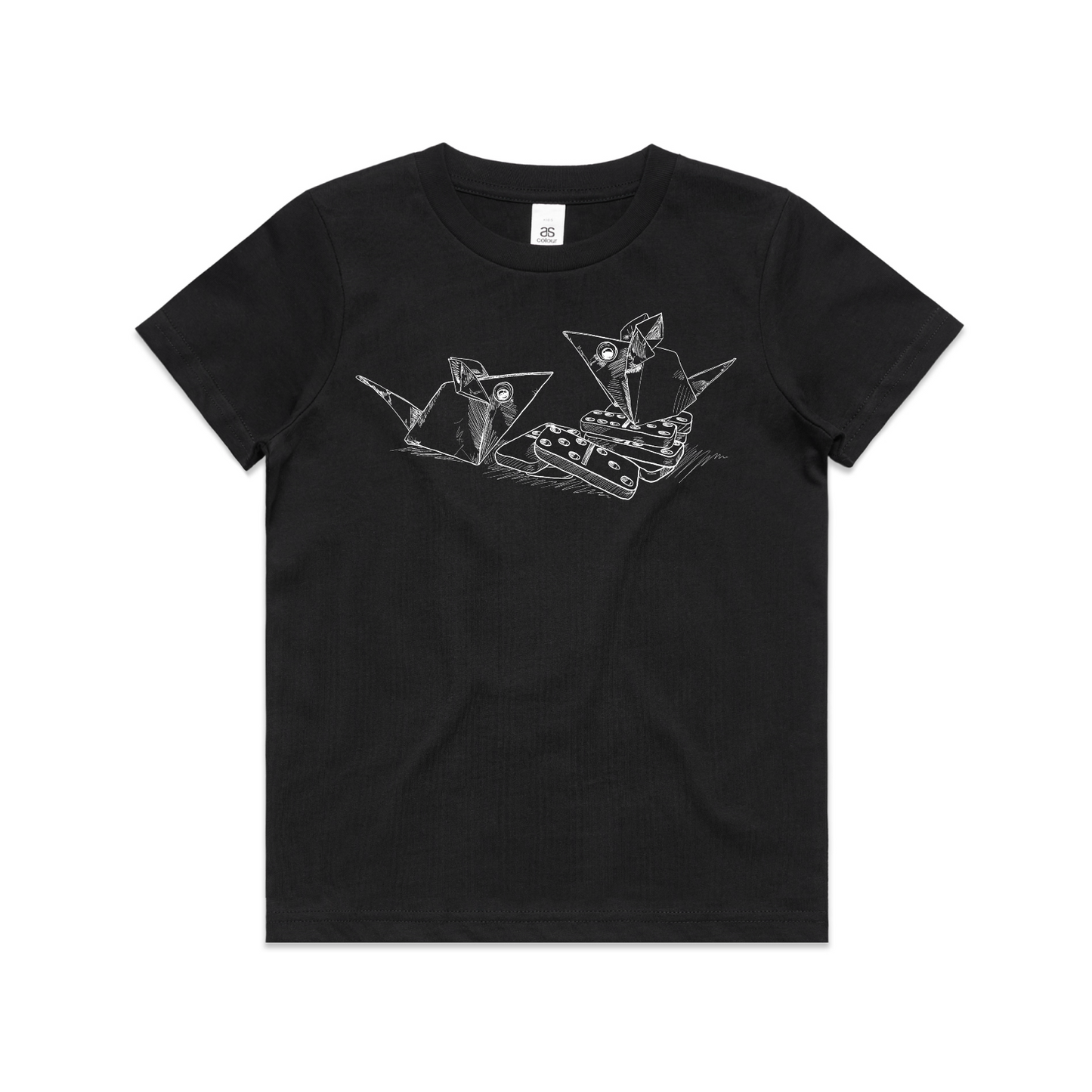 kids tee mice with dominoes