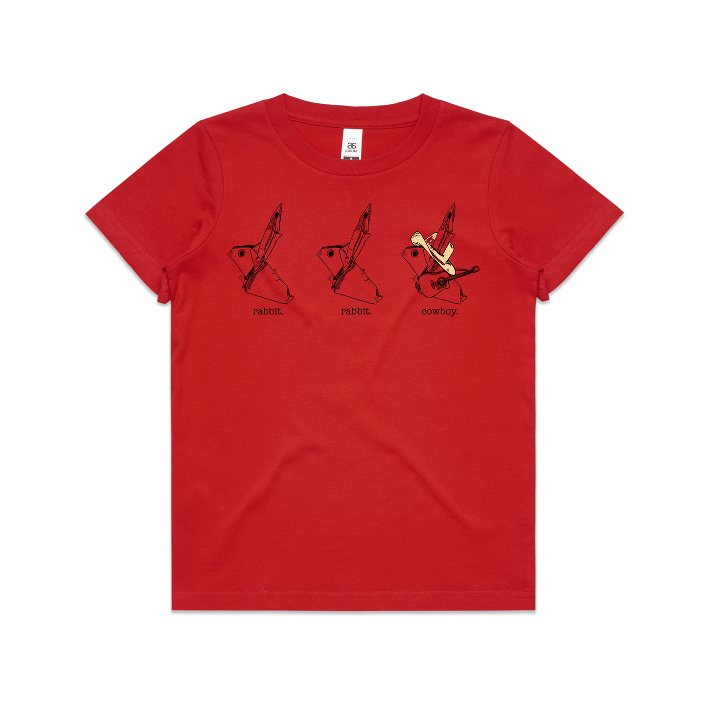 kids tee rabbit rabbit cowboy