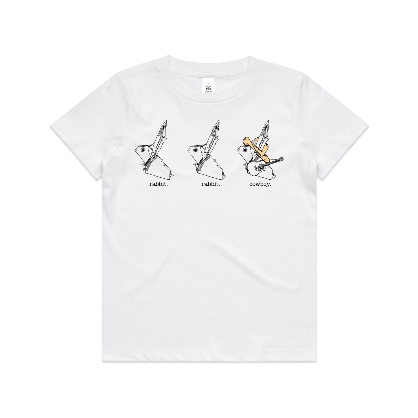 kids tee rabbit rabbit cowboy