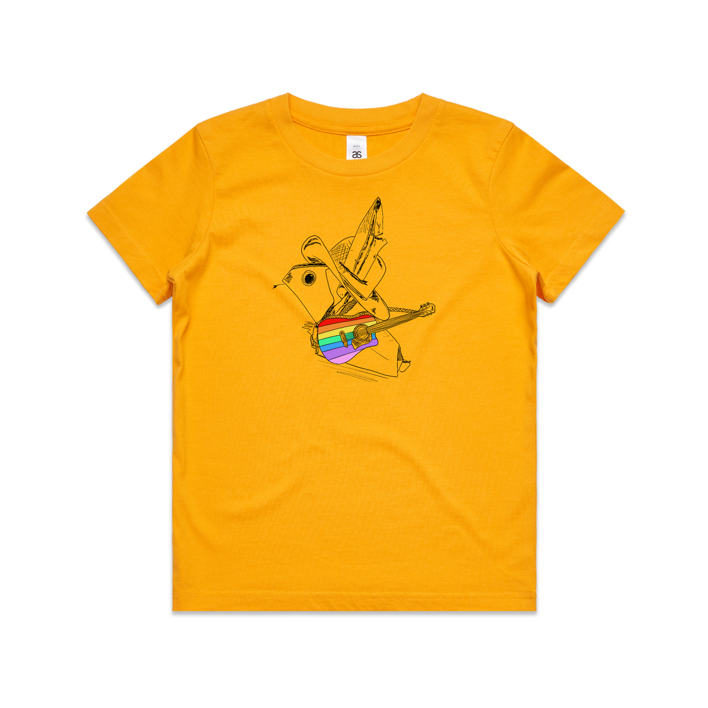 kids tee origami rainbow cowboy