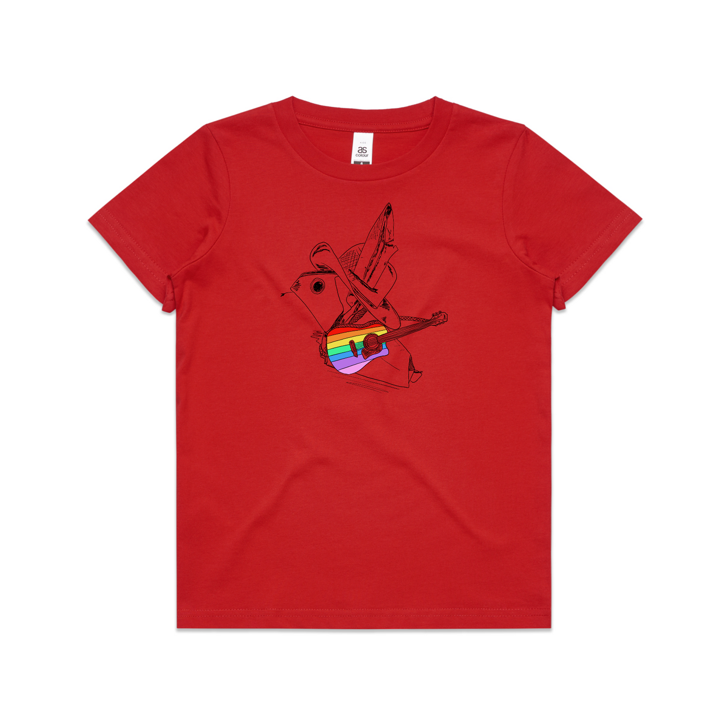 kids tee origami rainbow cowboy