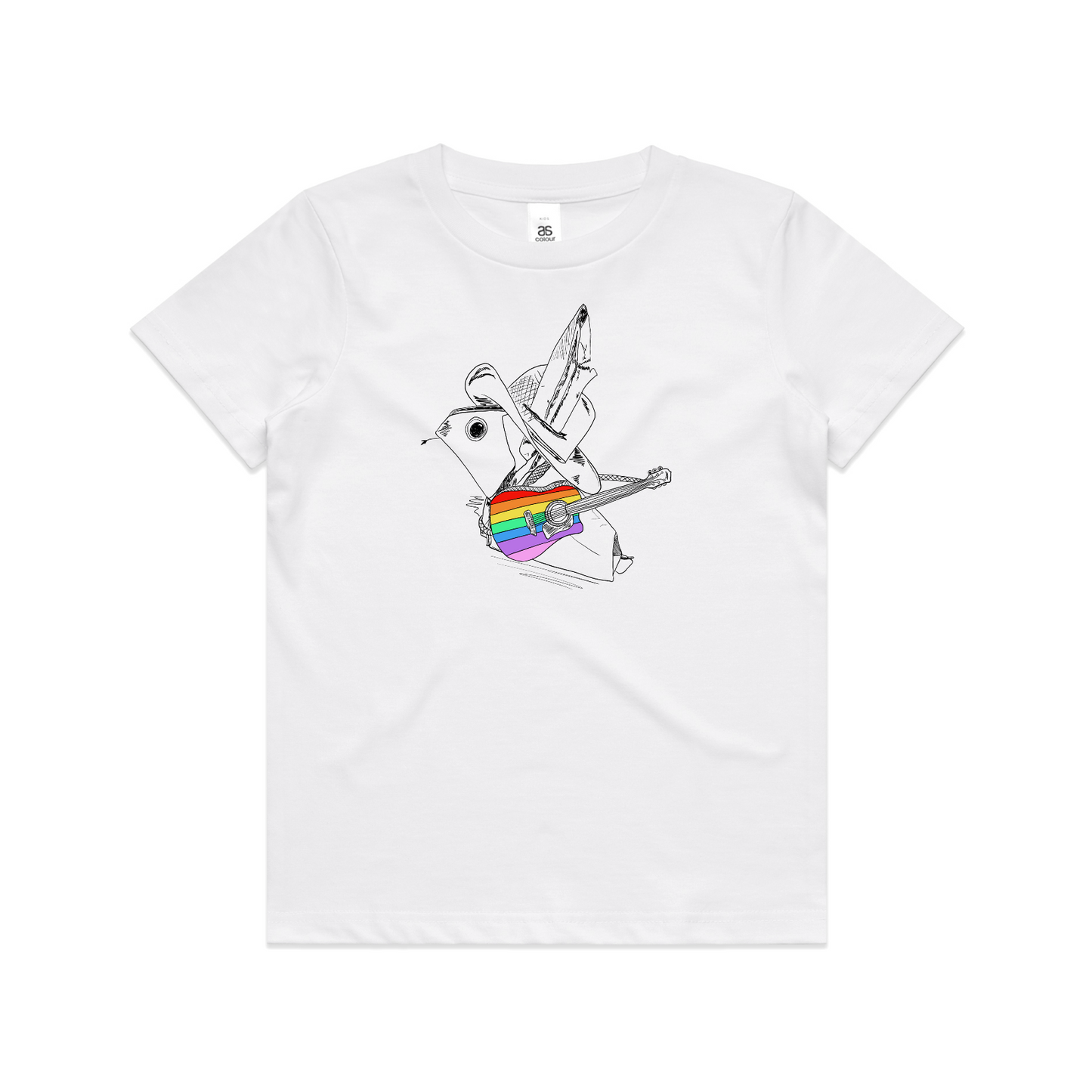 kids tee origami rainbow cowboy